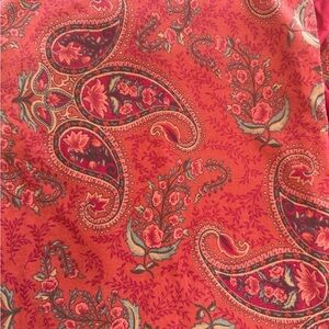 Restoration Hardware Red Paisley Floral king Duvet Cover